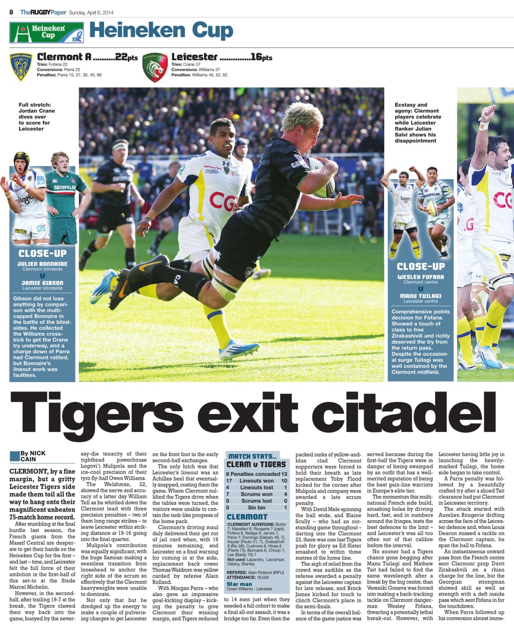 The Rugby Paper Preview Pages