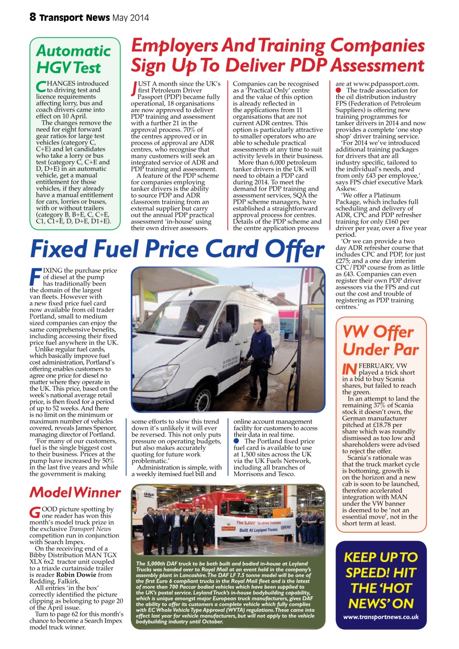 Transport News Preview Pages