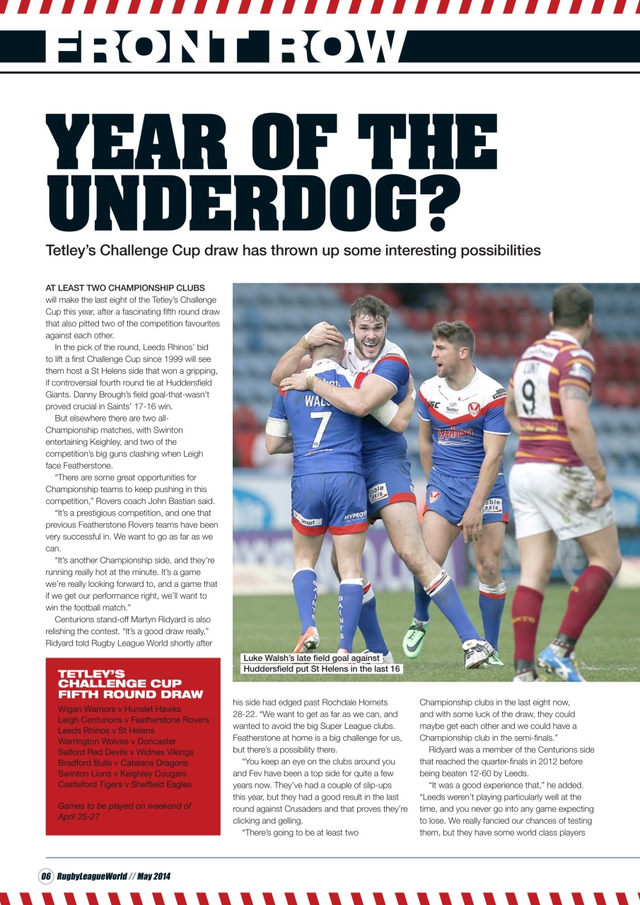 Rugby League World Preview Pages
