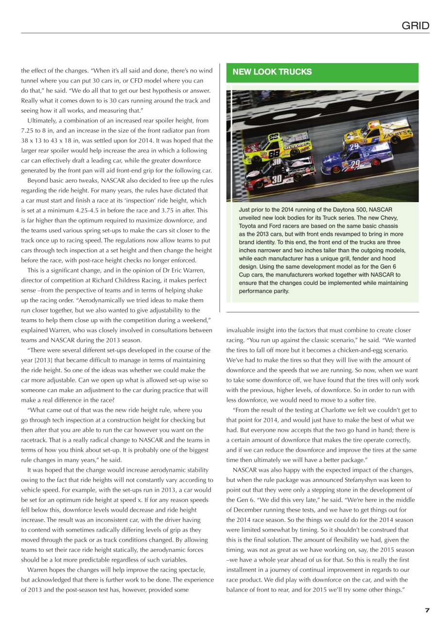 CUP Race Technology Preview Pages