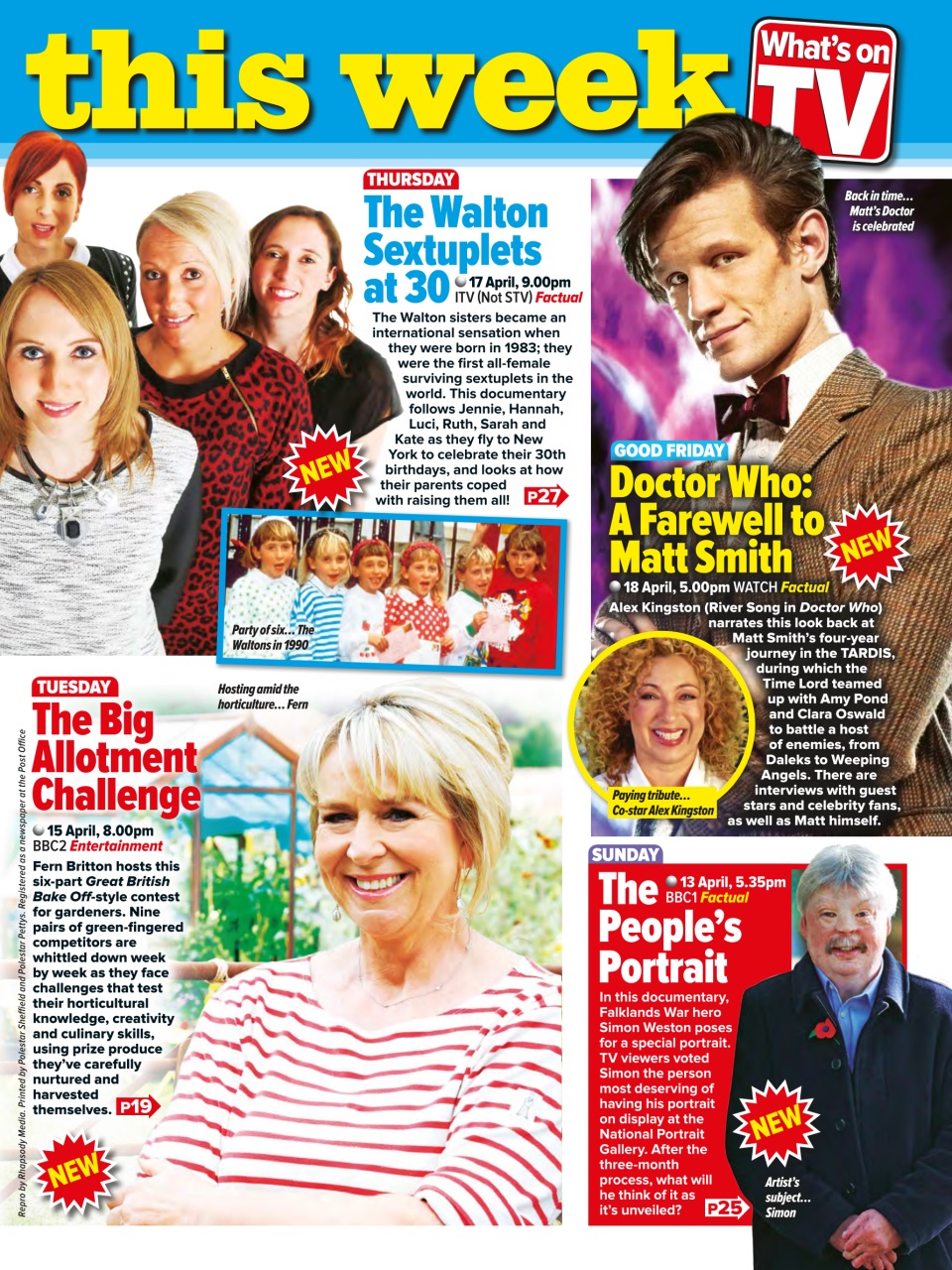 What's on TV Preview Pages