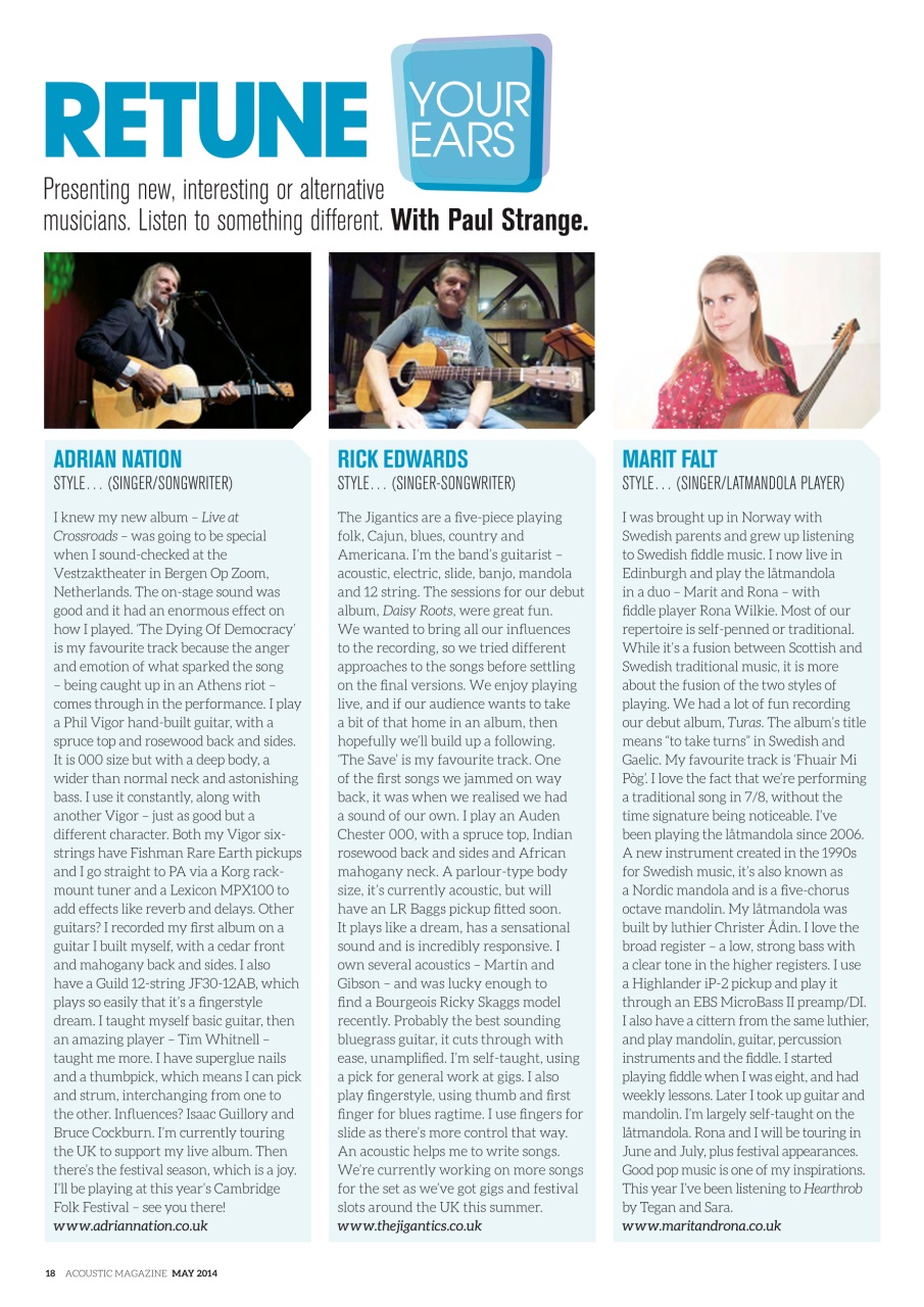 Acoustic Preview Pages