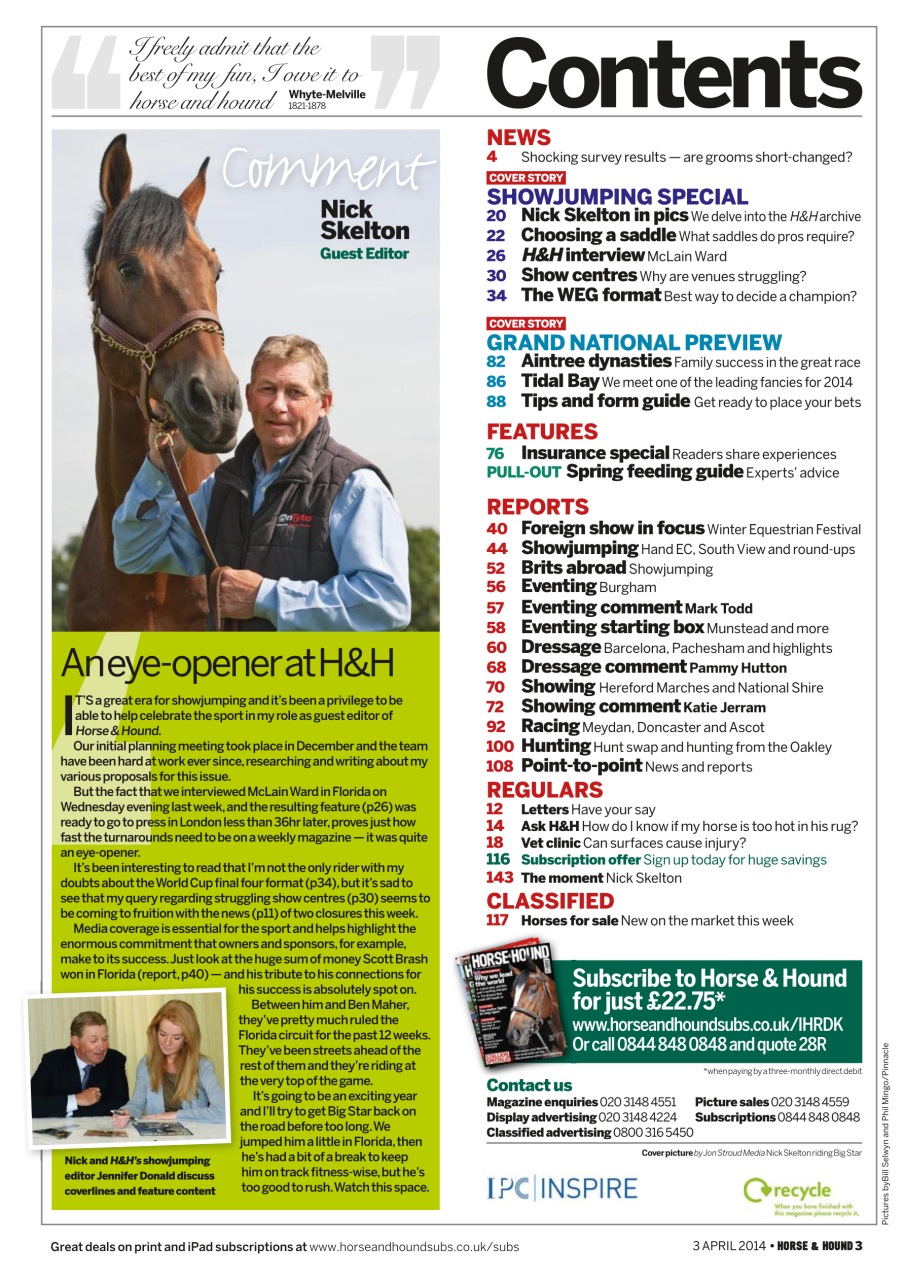 Horse & Hound Preview Pages