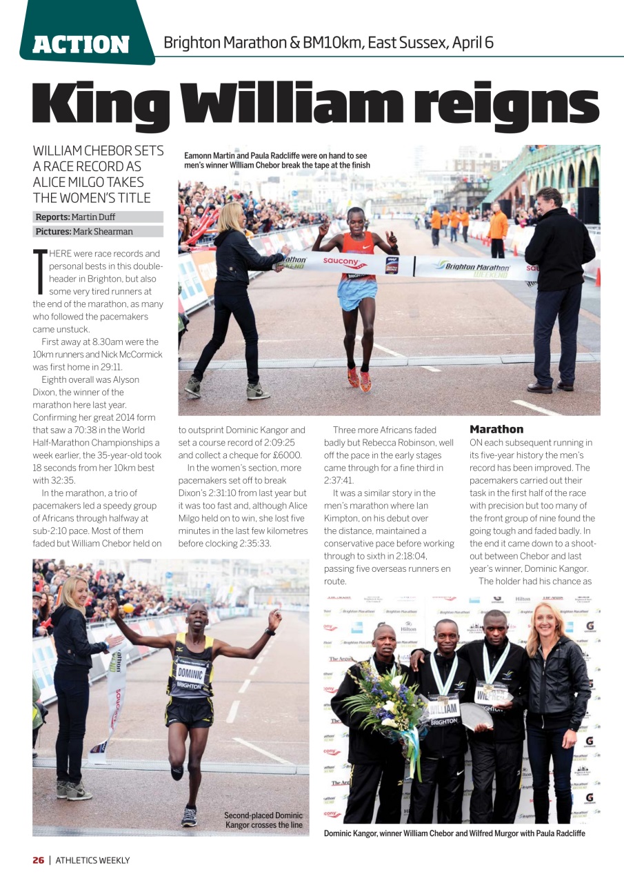 AW – Athletics Weekly Magazine Preview Pages