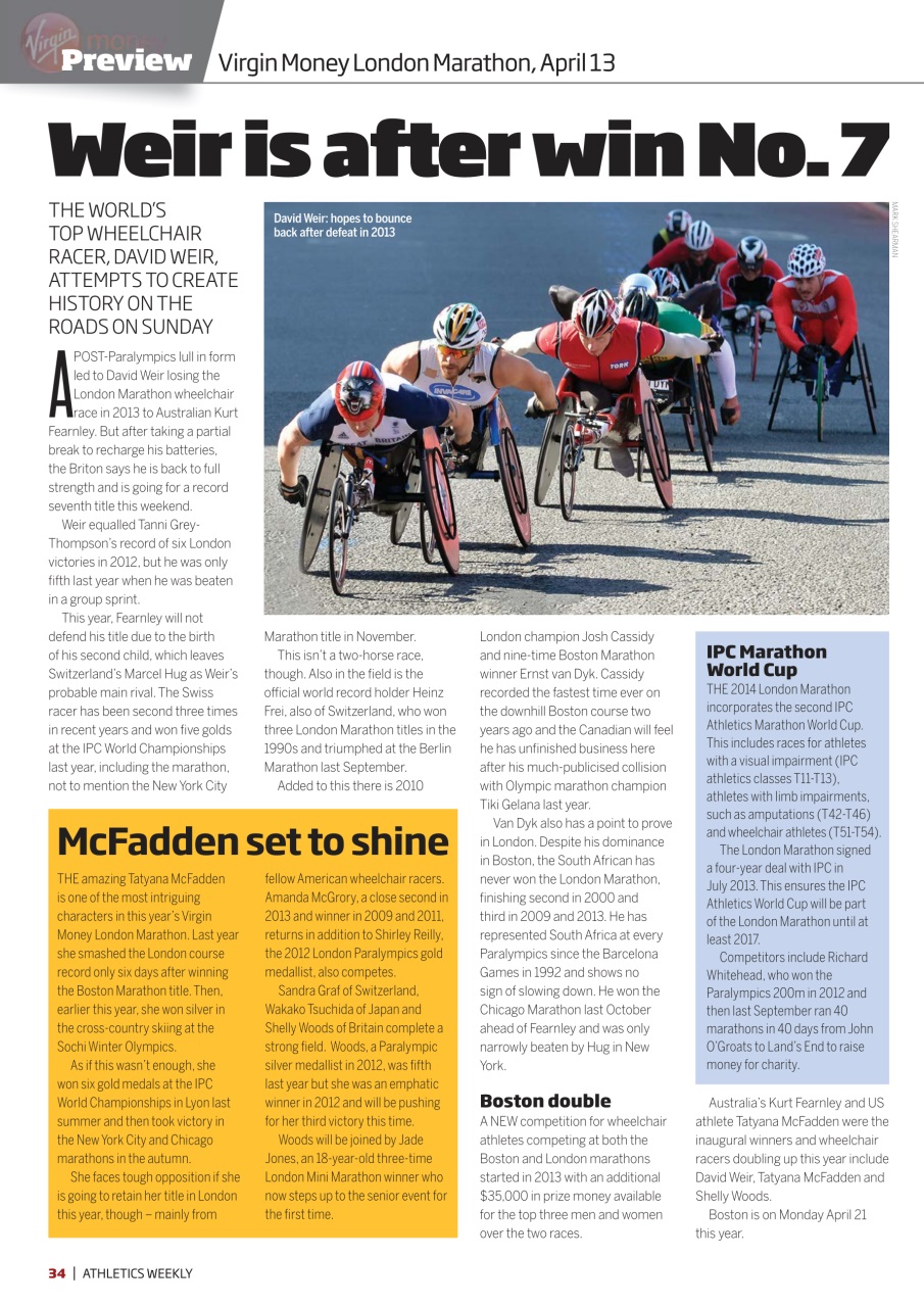 AW – Athletics Weekly Magazine Preview Pages