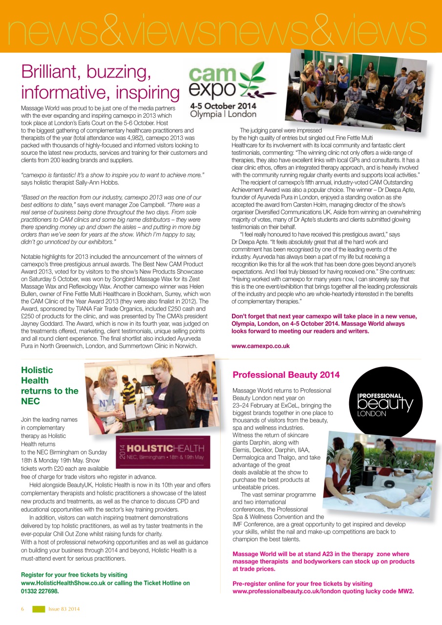 Massage World Preview Pages