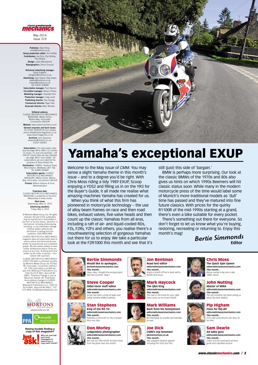 Classic Motorcycle Mechanics Preview Pages