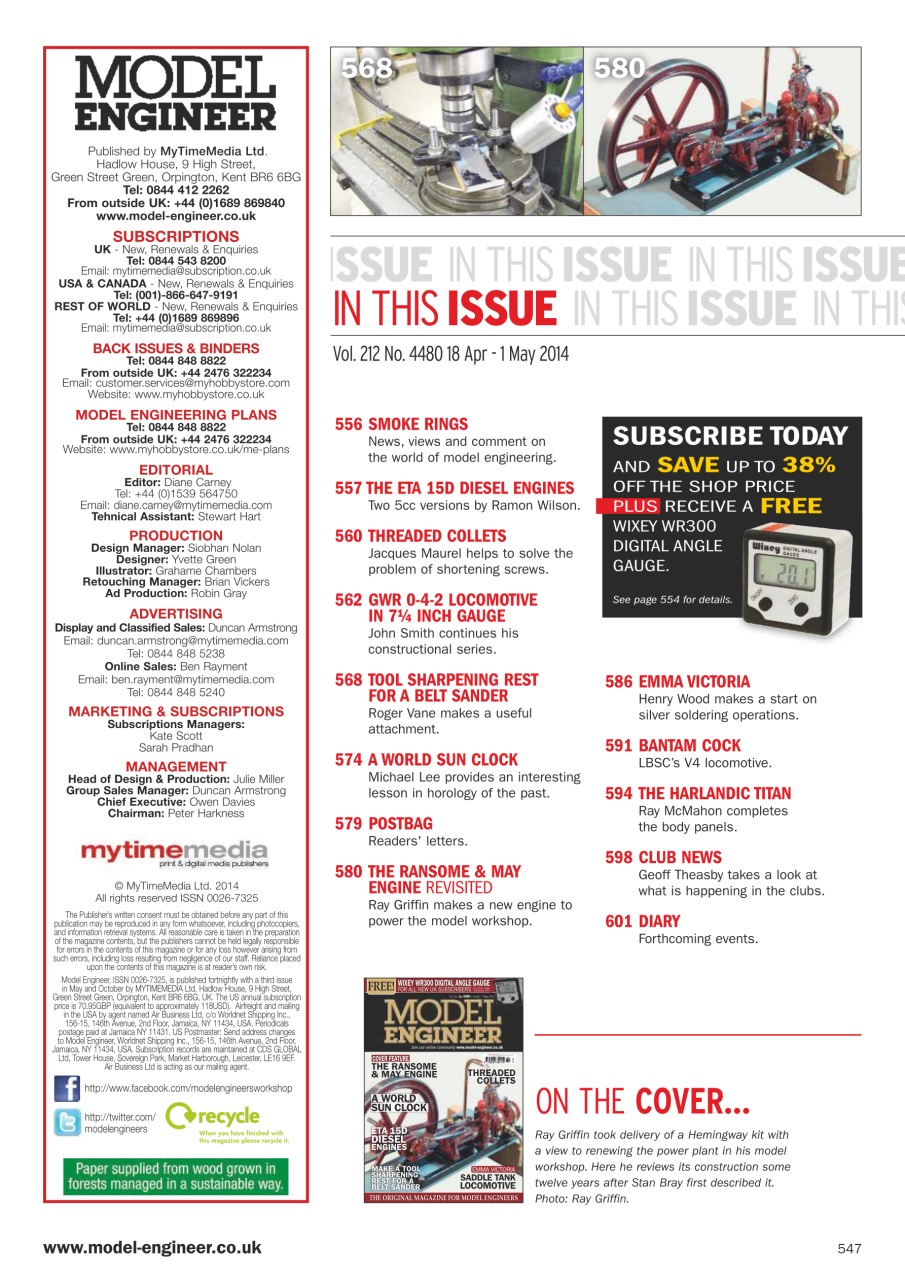 Model Engineer Preview Pages