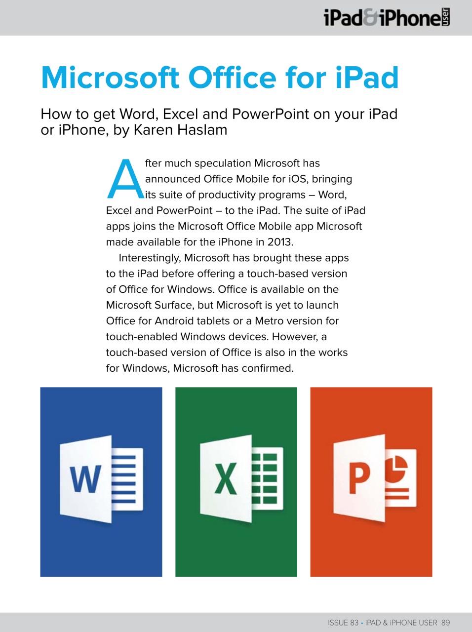 iPad and iPhone User Preview Pages