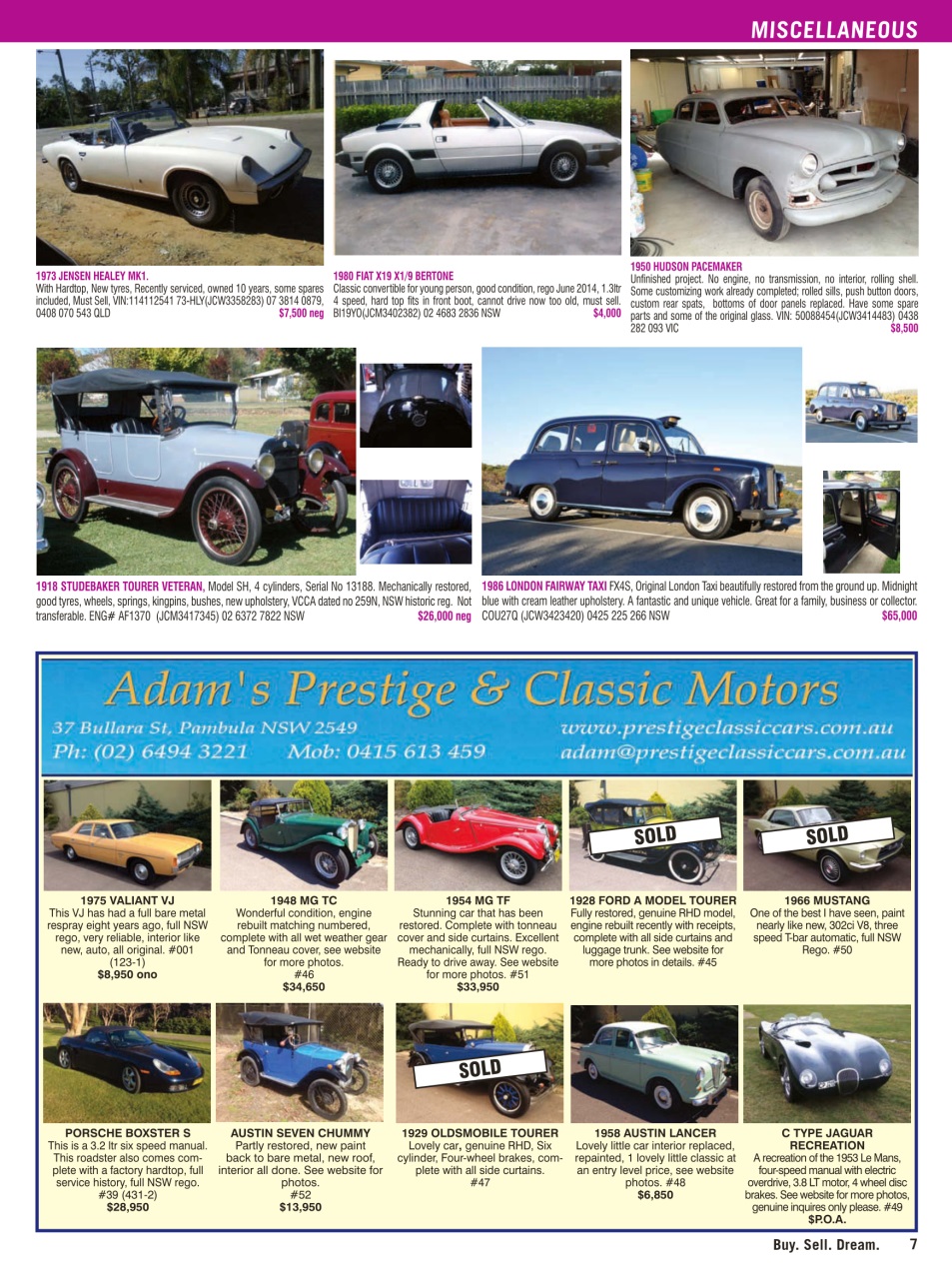 JUST CARS Preview Pages