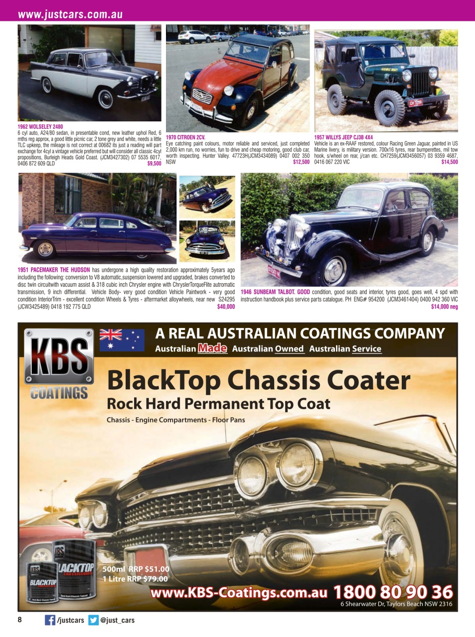 JUST CARS Preview Pages