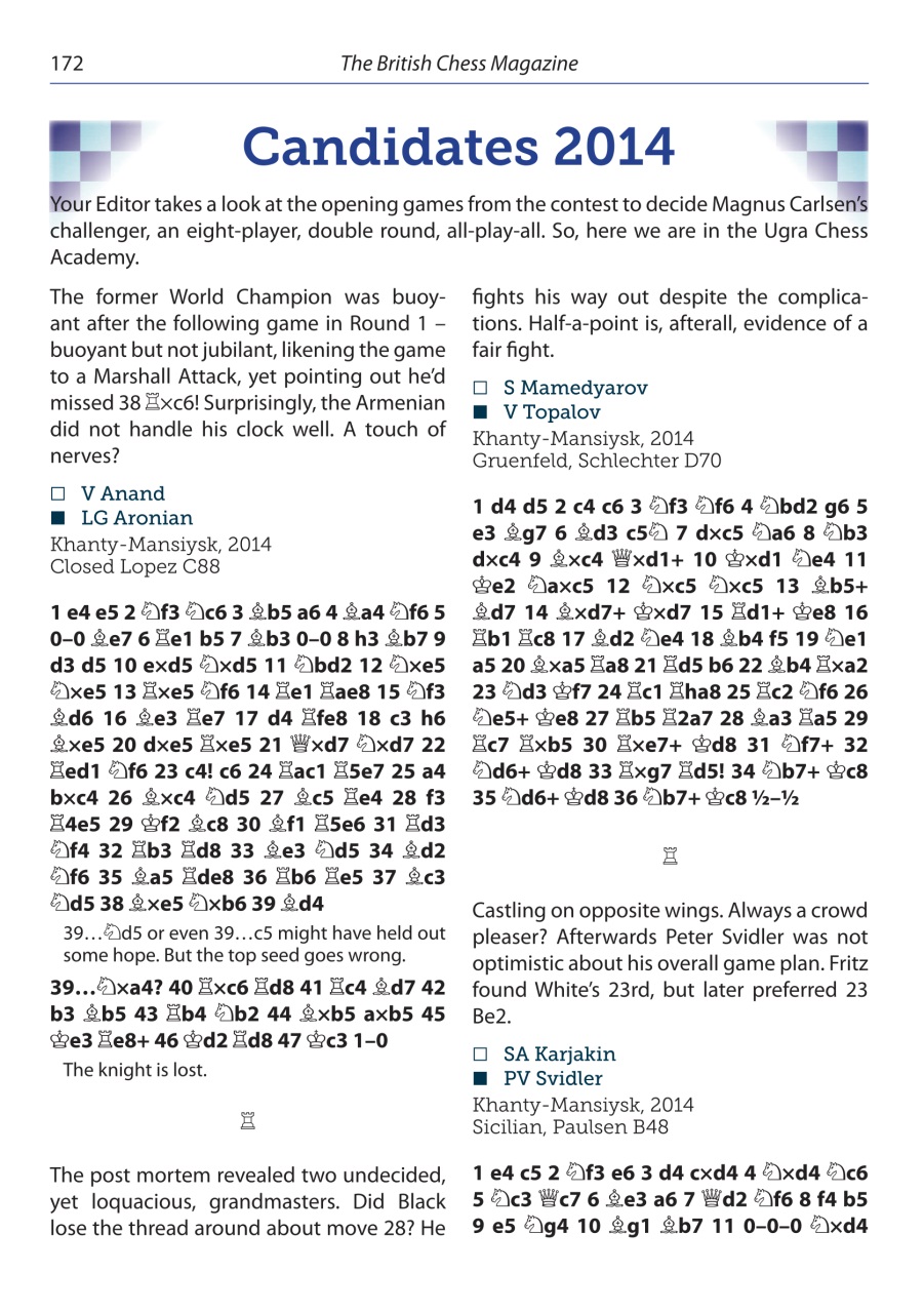 British Chess Magazine Preview Pages