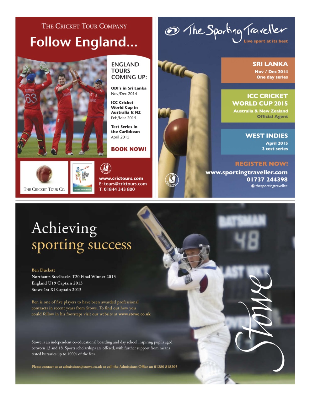 The Cricketer Magazine Preview Pages