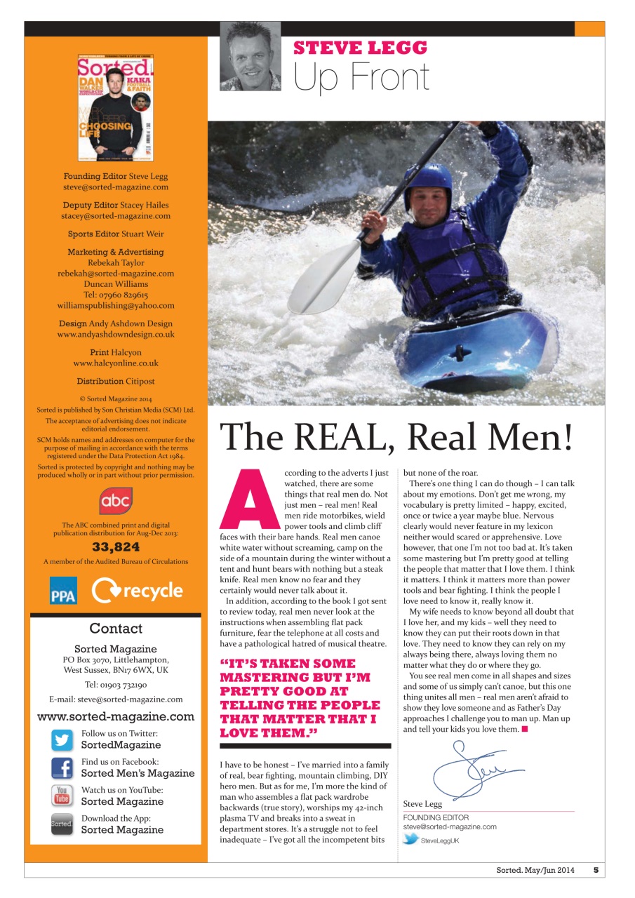 Sorted Magazine – The men's mag with morals Preview Pages