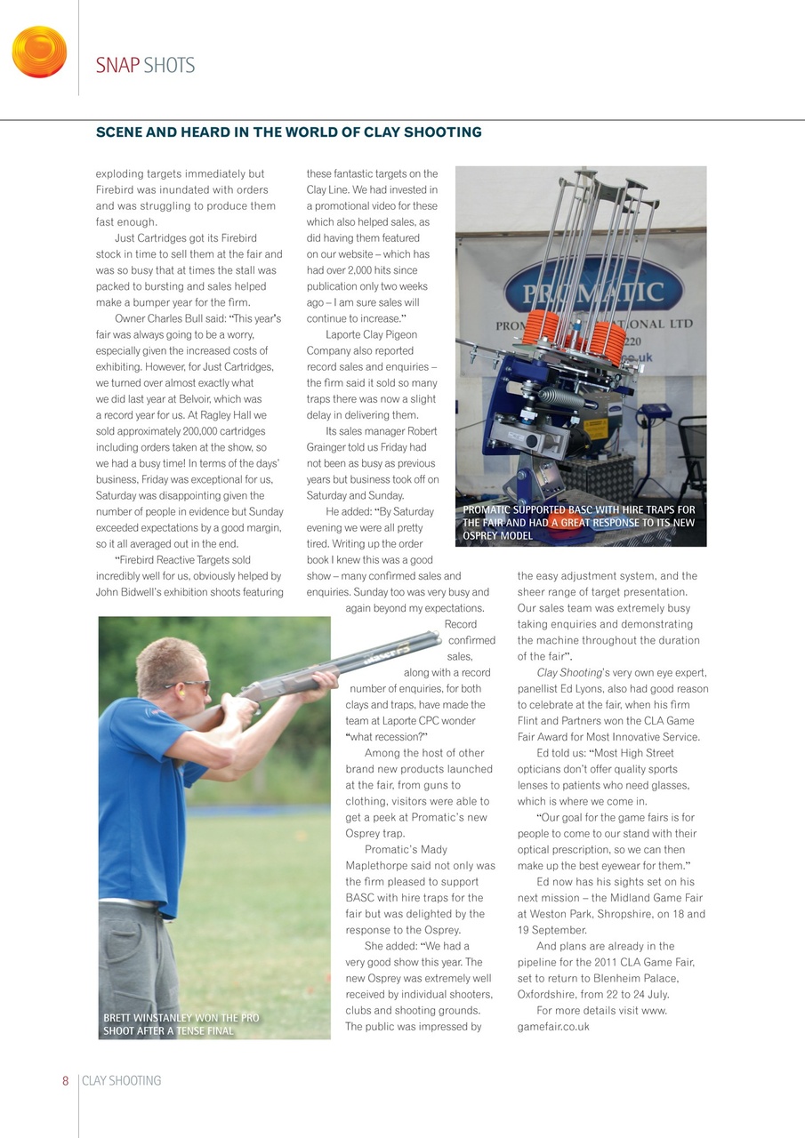 Clay Shooting Preview Pages