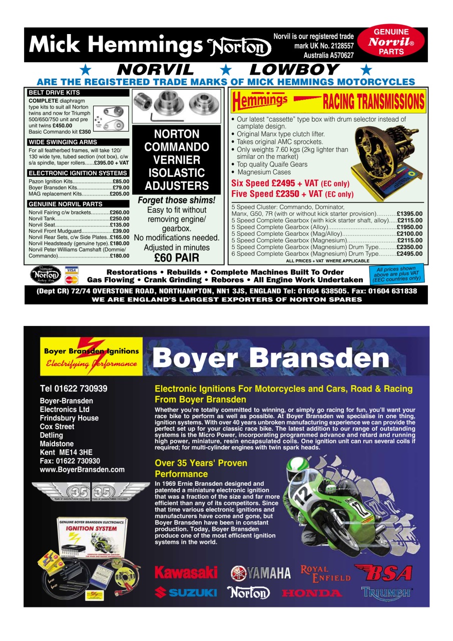 Classic Racer Preview Pages