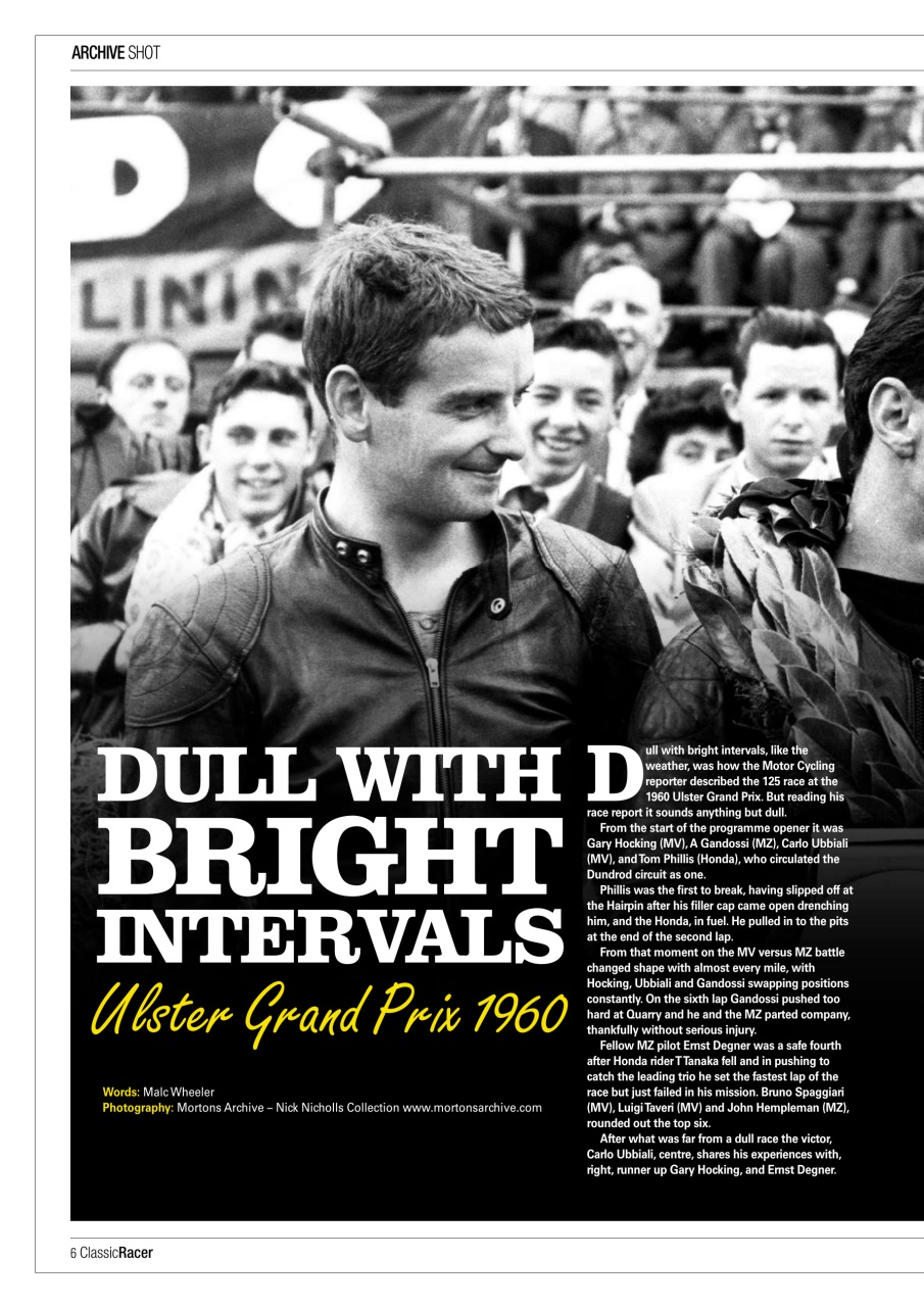 Classic Racer Preview Pages