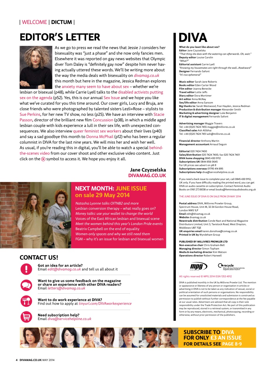 DIVA Magazine Preview Pages