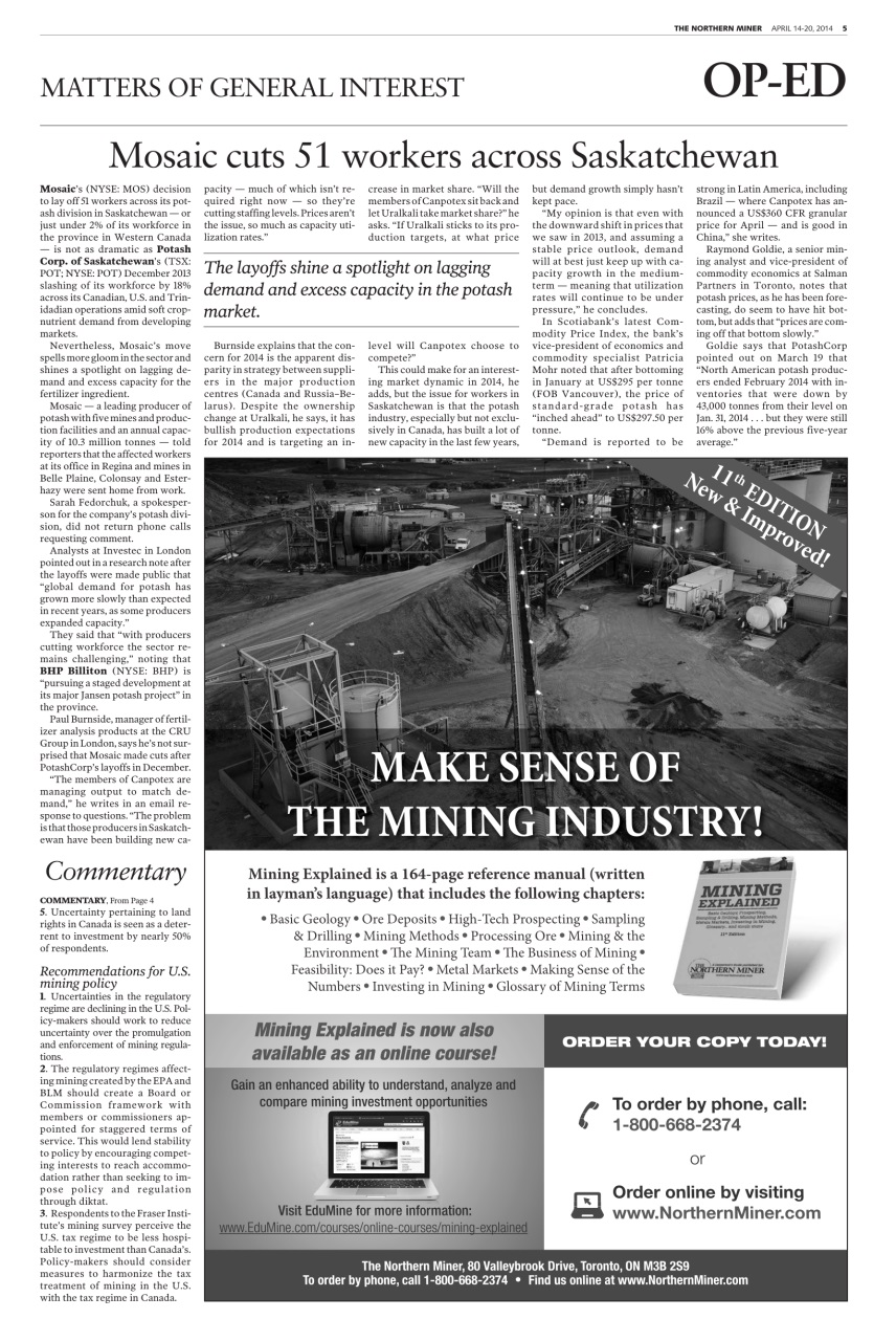 The Northern Miner Preview Pages