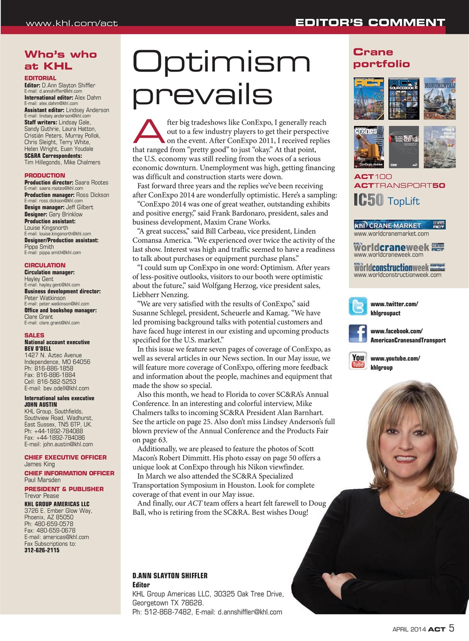 American Cranes & Transport Preview Pages