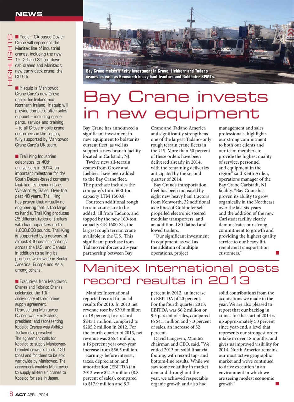 American Cranes & Transport Preview Pages