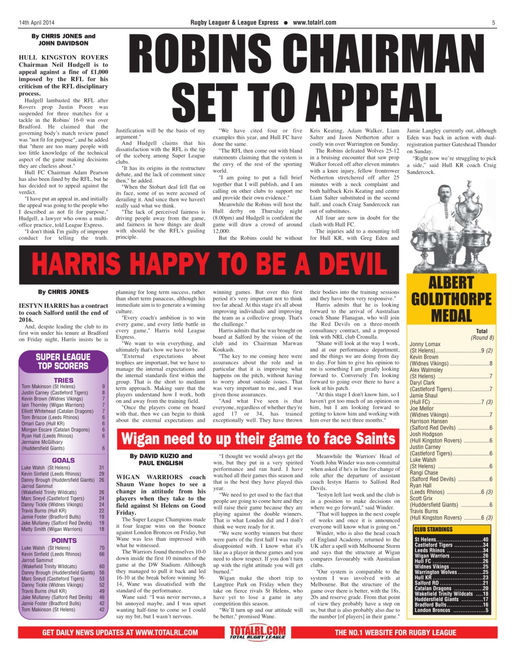 League Express Preview Pages