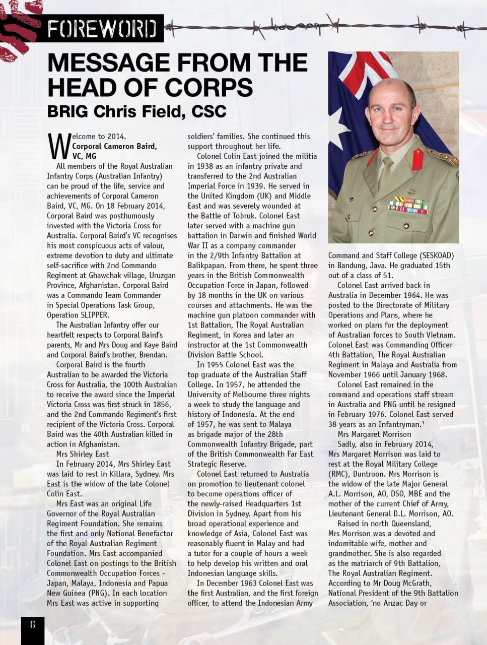 Australian Infantry Magazine Preview Pages