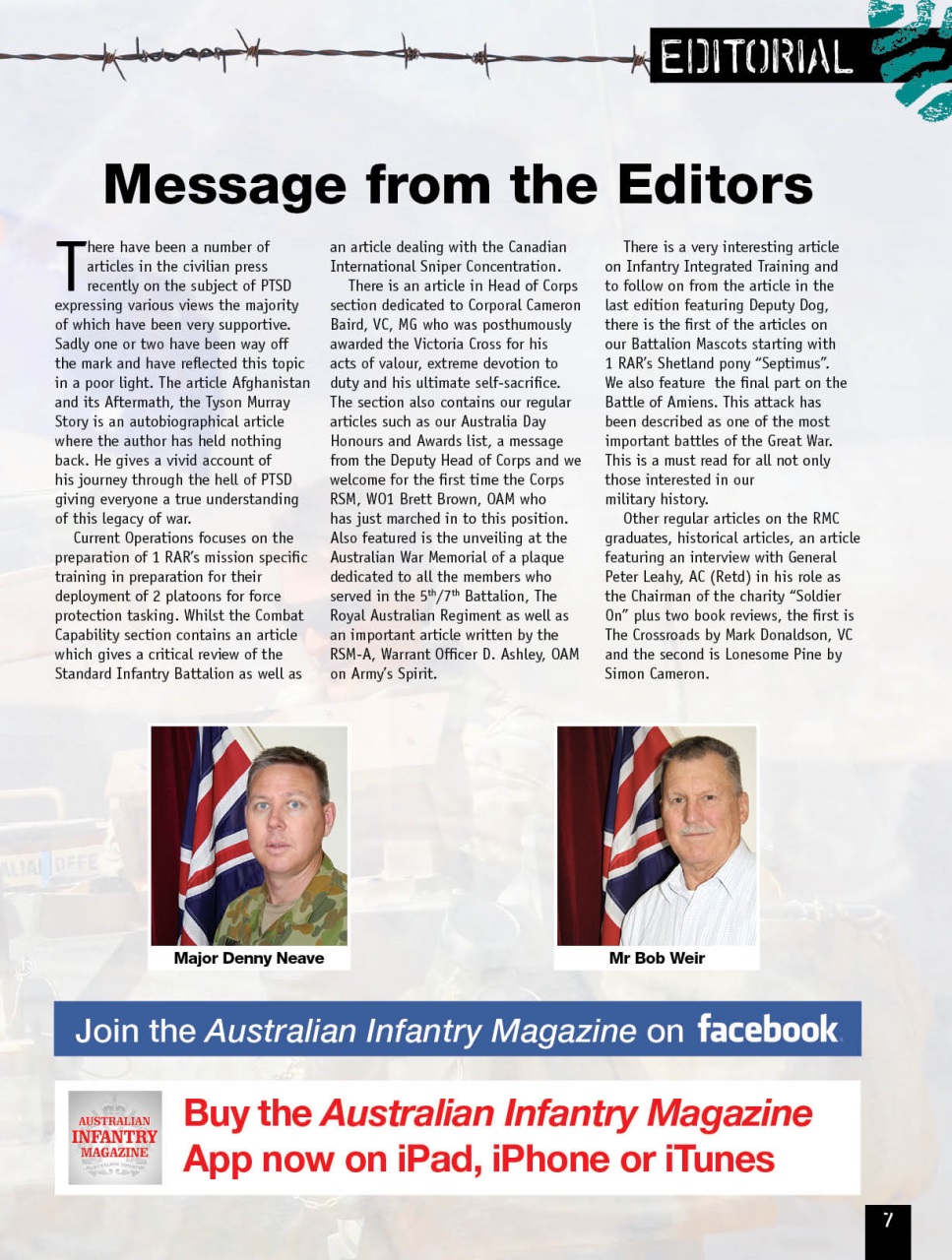 Australian Infantry Magazine Preview Pages