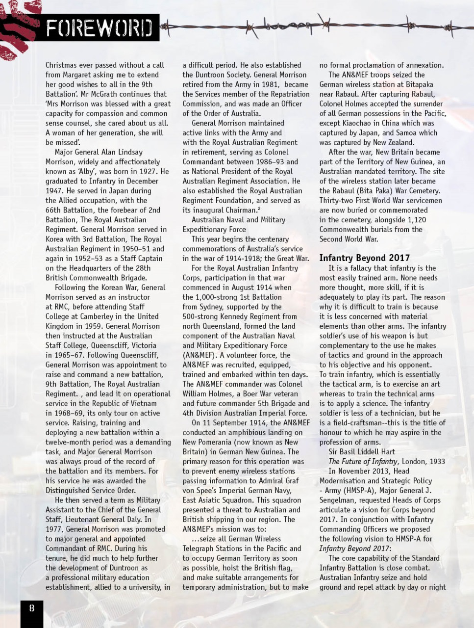 Australian Infantry Magazine Preview Pages