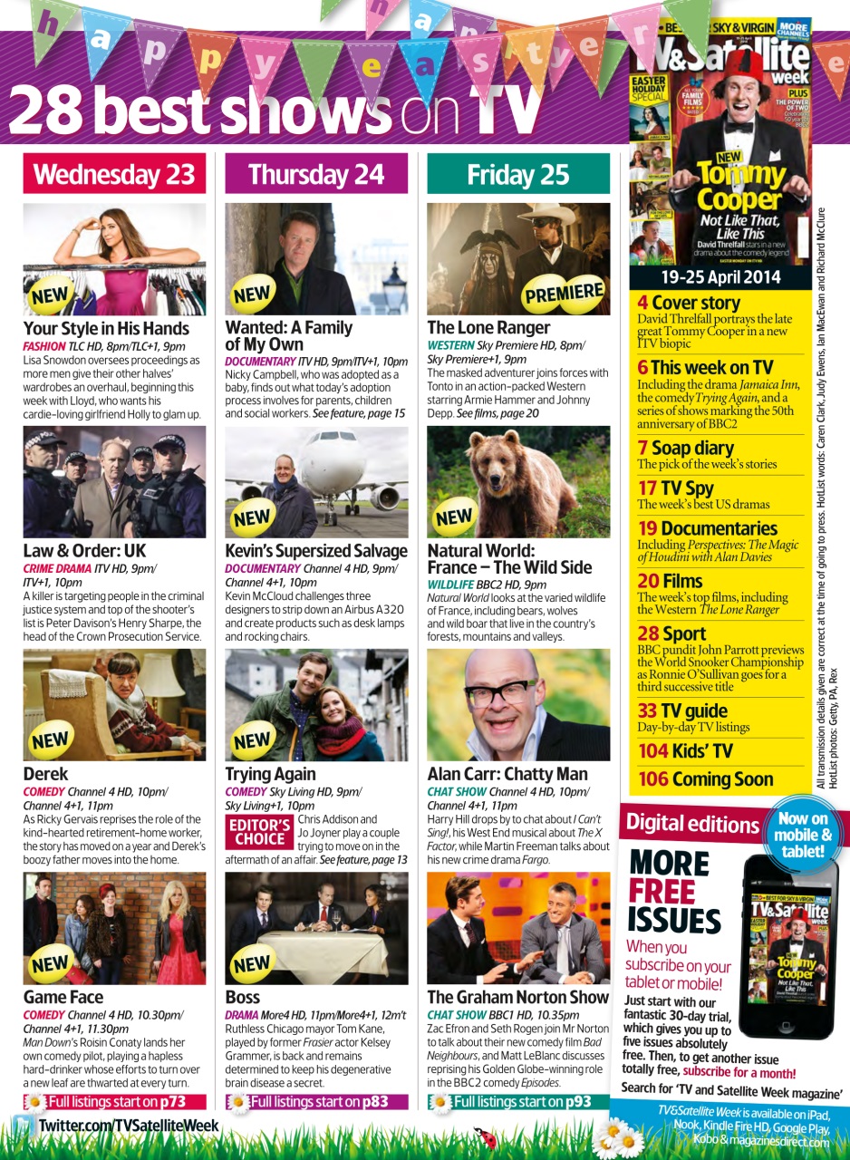 TV & Satellite Week Preview Pages