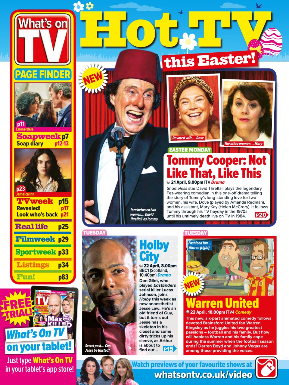 What's on TV Preview Pages