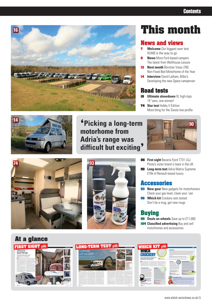 What Motorhome magazine Preview Pages