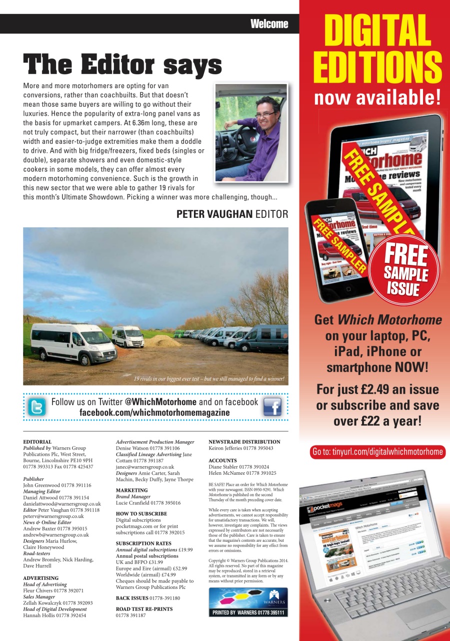 What Motorhome magazine Preview Pages
