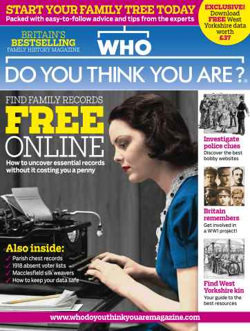 Who Do You Think You Are? issue May 2014