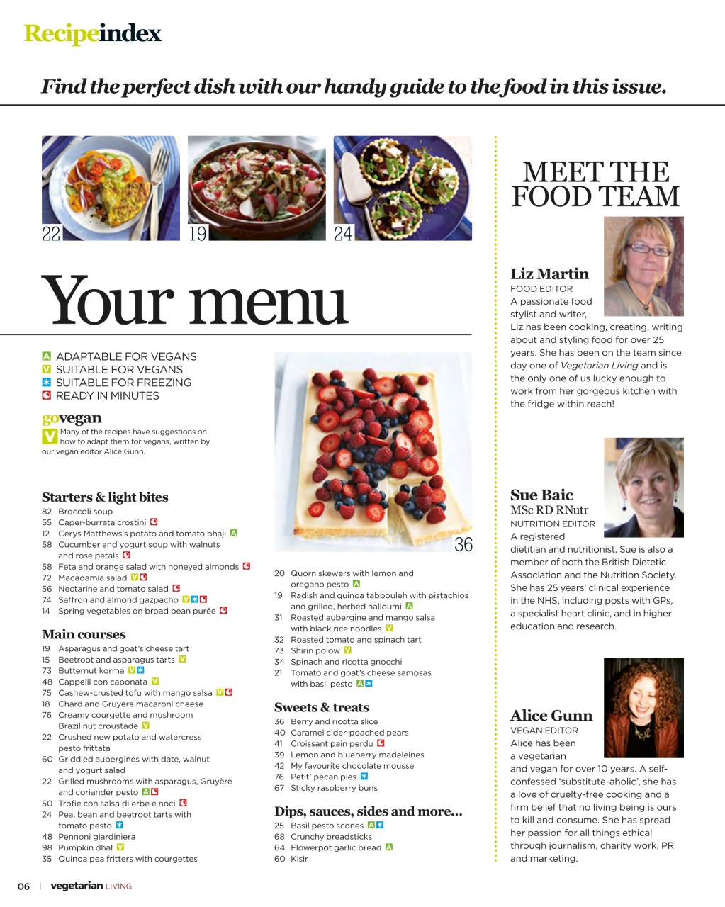 Vegetarian Living Preview Pages