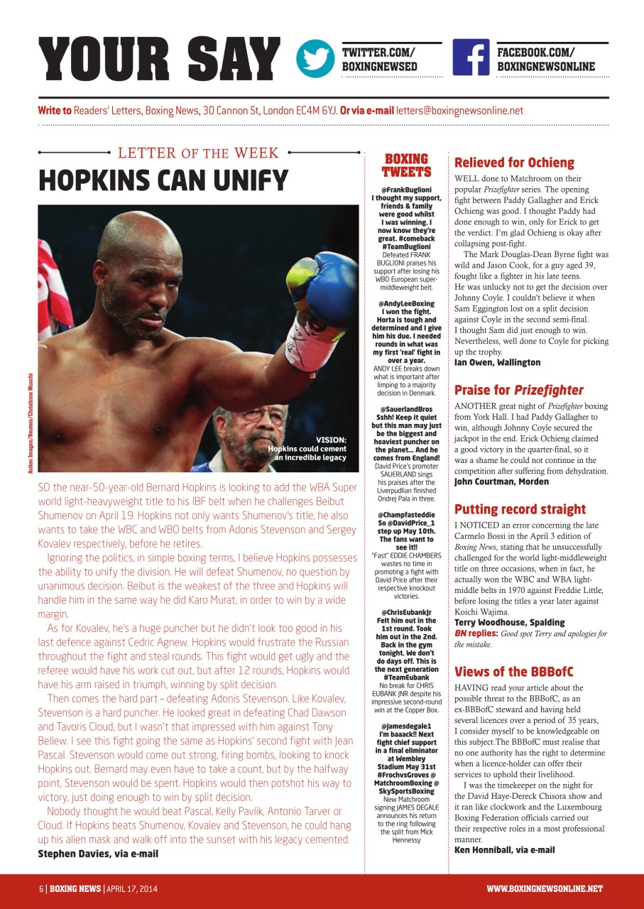 Boxing News Preview Pages