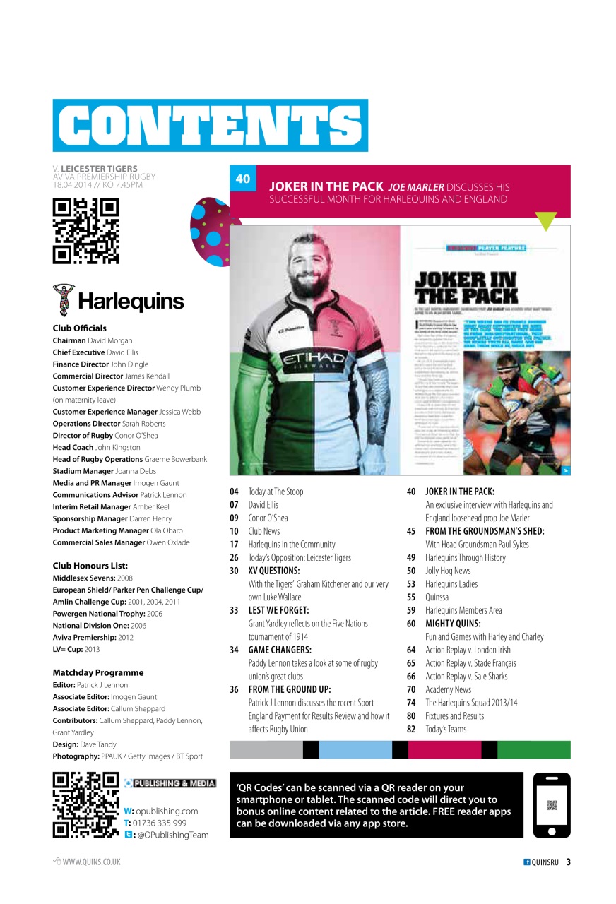 Harlequins Preview Pages
