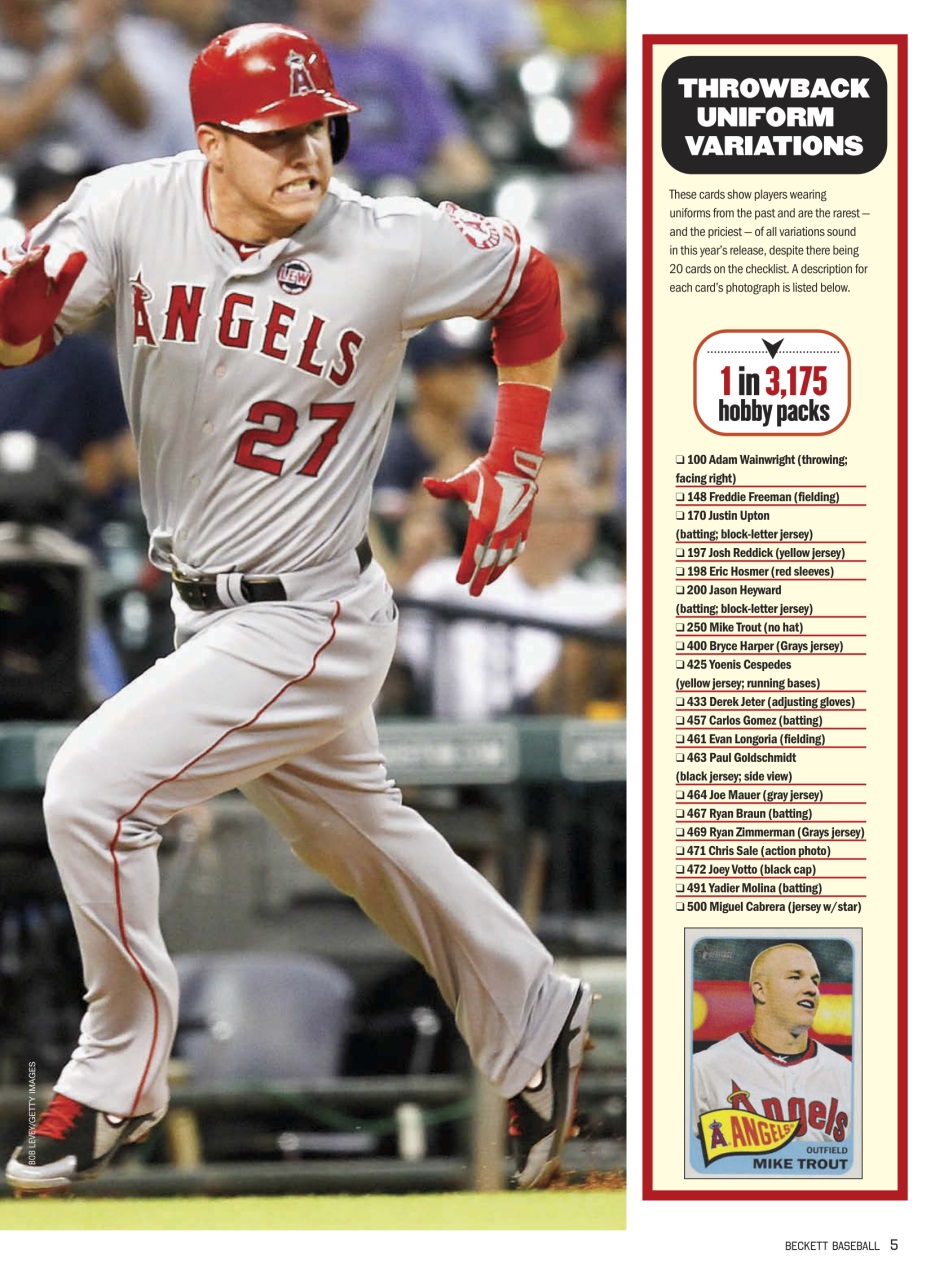 Beckett Baseball Magazine Preview Pages