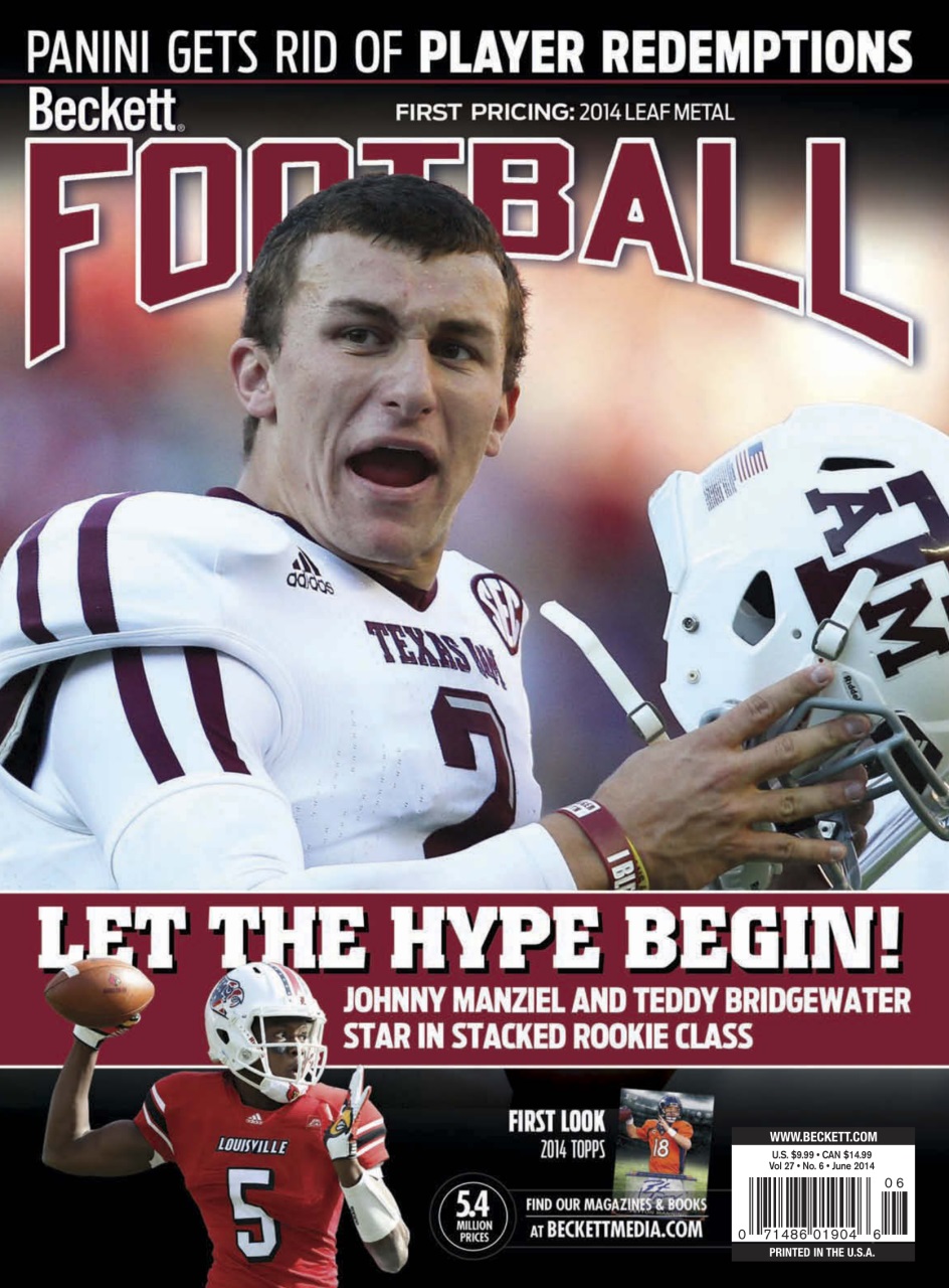 Beckett Football Magazine Preview Pages