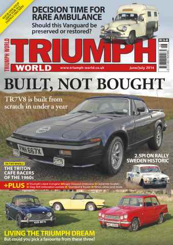 Triumph World issue No.148 TR7V8 is built from scratch