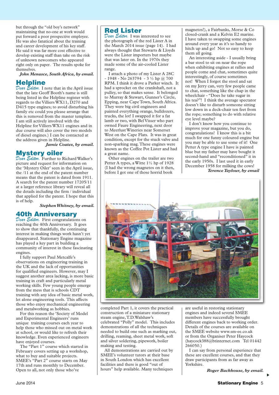 Stationary Engine Preview Pages