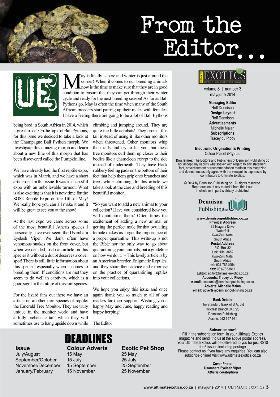 Ultimate Exotics Preview Pages