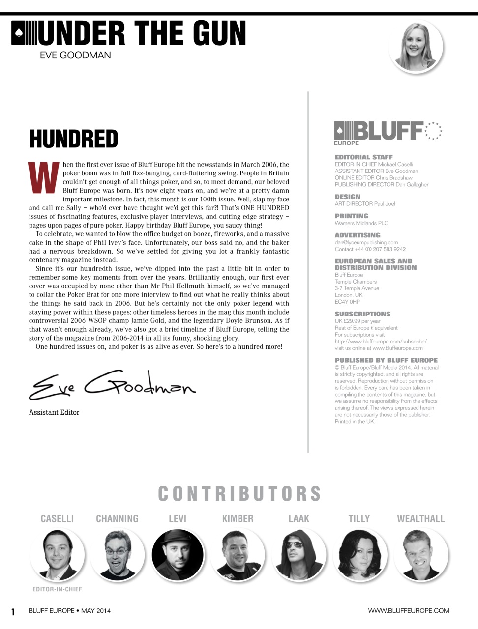 Bluff Europe Preview Pages