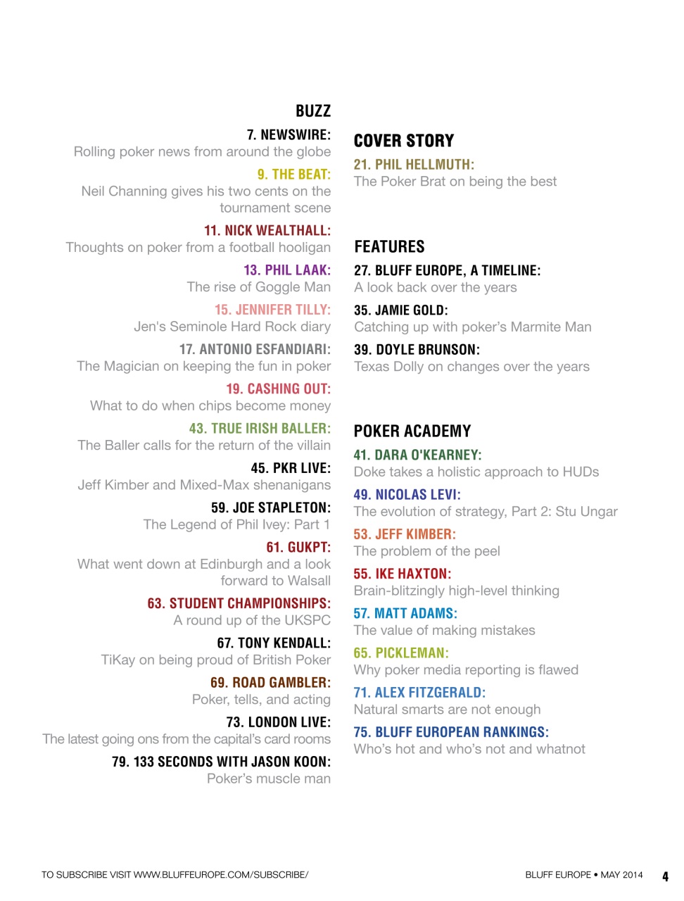 Bluff Europe Preview Pages