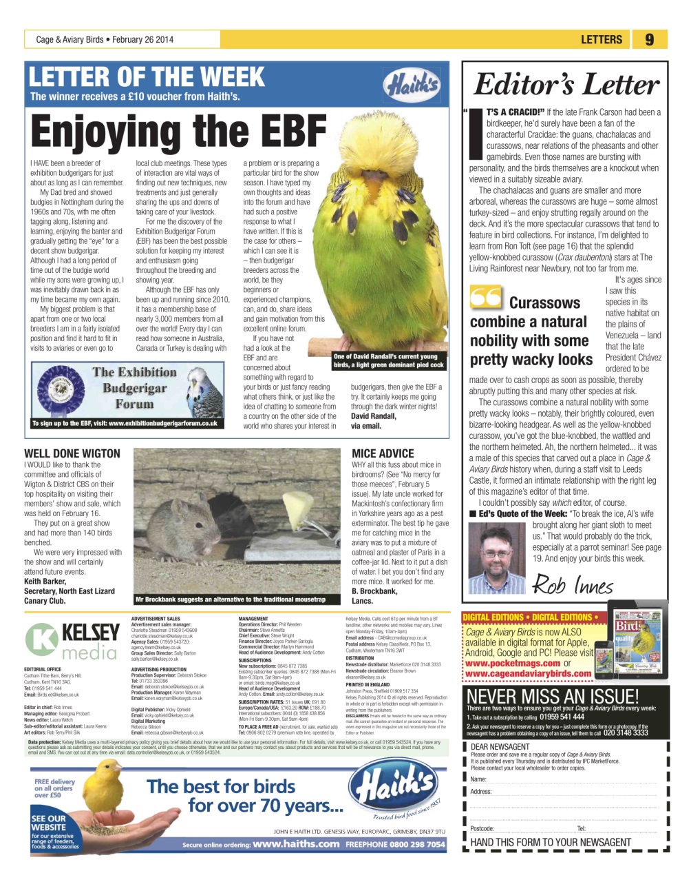 Cage & Aviary Birds Preview Pages