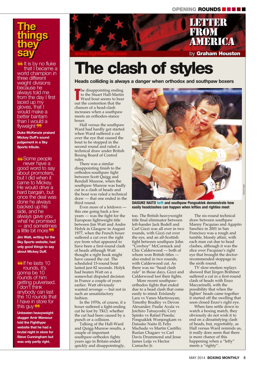 Boxing Monthly Preview Pages