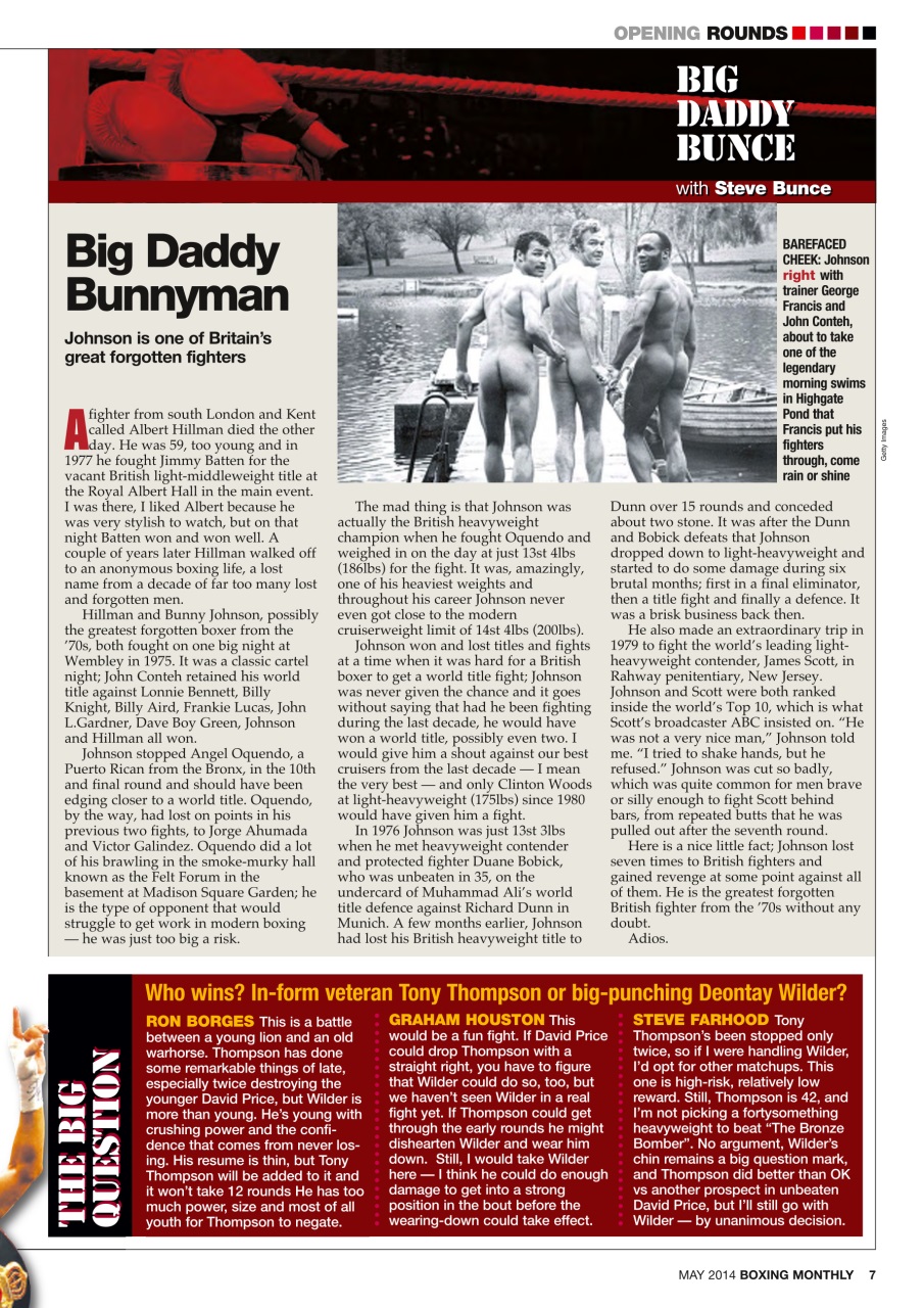 Boxing Monthly Preview Pages