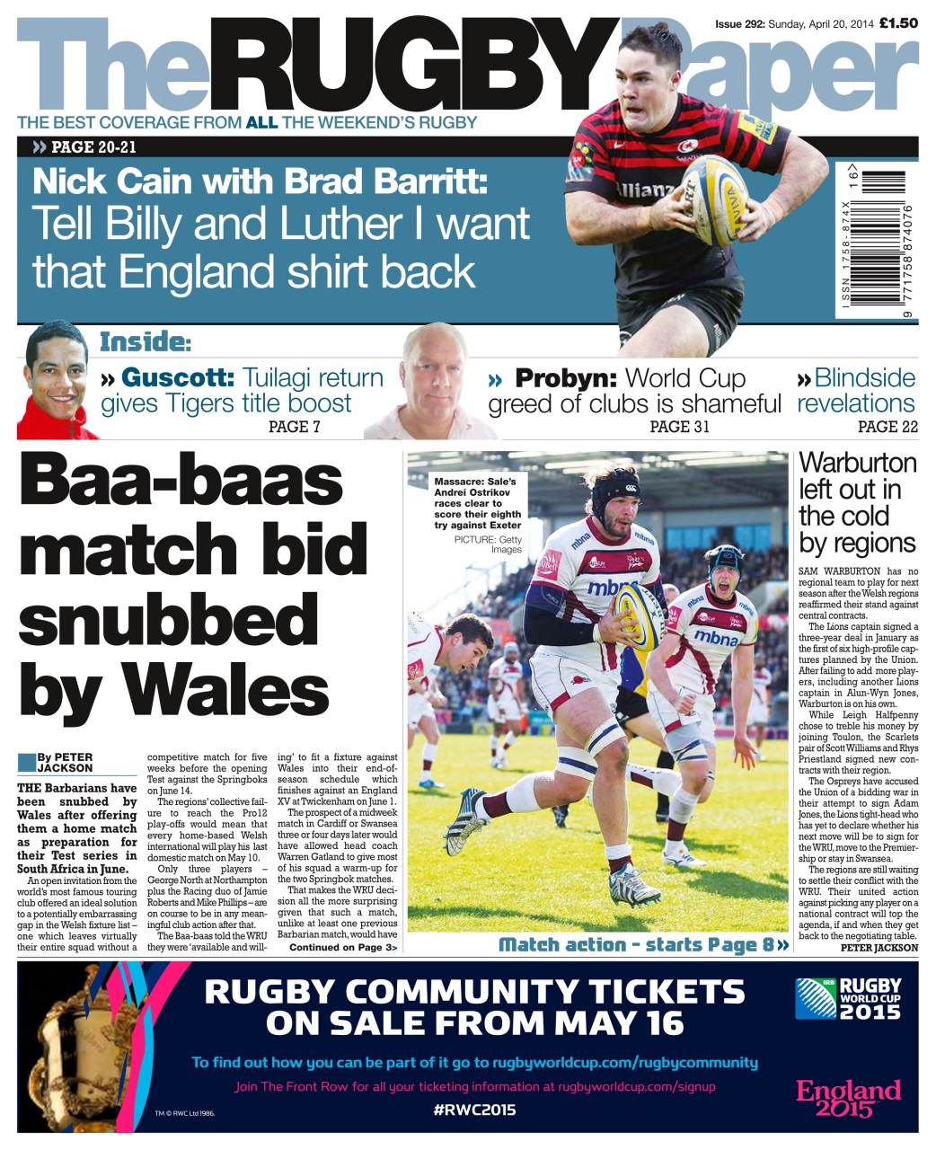 The Rugby Paper Preview Pages