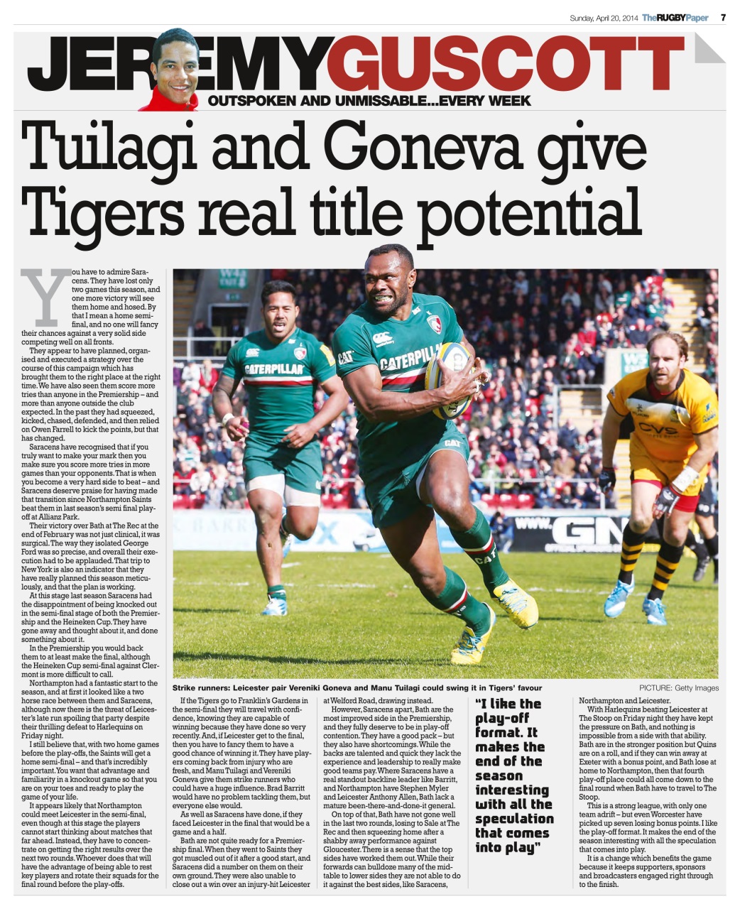 The Rugby Paper Preview Pages