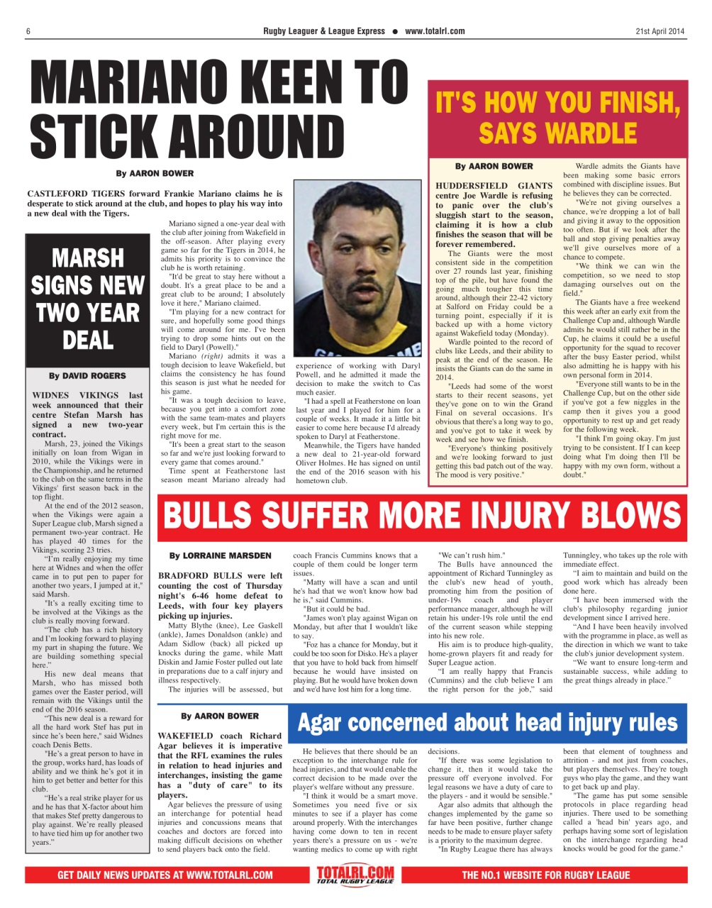 League Express Preview Pages